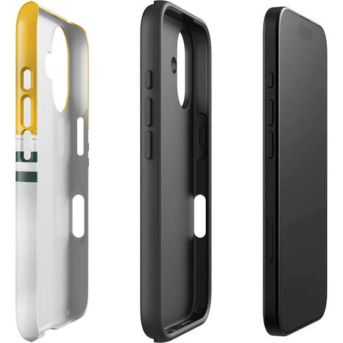 NFL Green Bay Packers White Striped iPhone 16 Plus Impact Case